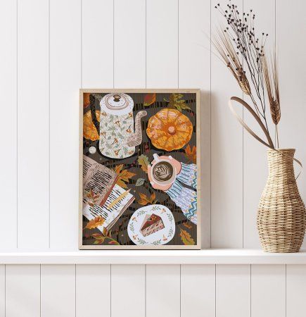 Набор для раскрашивания по номерам (на картоне) ФРЕЯ 40 х 30 см "Осенний уют" PKZ/PM-004 Набор для раскрашивания по номерам (на картоне) ФРЕЯ 40 х 30 см "Осенний уют" PKZ/PM-004