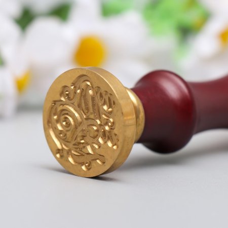 Печать для сургуча с деревянной ручкой "For you" 9 х 2.5 х 2.5 см SIM-5278941