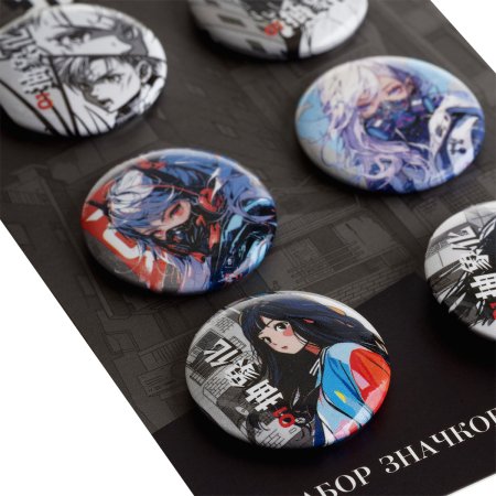Значки закатные MESHU "Anime" набор 6 шт RE-MS_60978