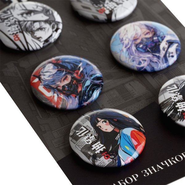 Значки закатные MESHU "Anime" набор 6 шт RE-MS_60978
