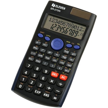 Калькулятор научный Eleven 10+2 разрядов, 240 функций, двойное питание, 82 x 162 x 16 мм черный RE-SR-270N