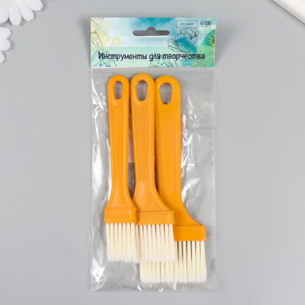 Набор кистей Арт Узор 3 шт пластик, 18.5 х 9 см, 17 х 5 см, 14.5 х 2 см SIM-10267911