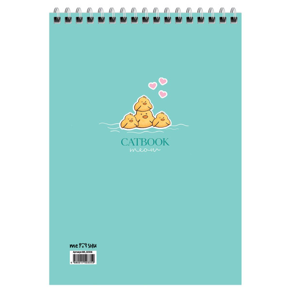 Блокнот А5 60л. MESHU "Cat Book" на гребне, пластиковая обложка RE-MS_52335