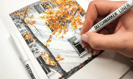 Набор ручек капиллярных (линеров) SKETCHMARKER 6 шт (0.05, 0.1, 0.2, 0.3, 0.5, 0.7 мм) MPSML-6SET