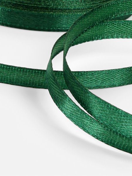 Лента атласная 6 мм x 23 ± 1 м, №128 тёмно-зелёный SIM-1218089