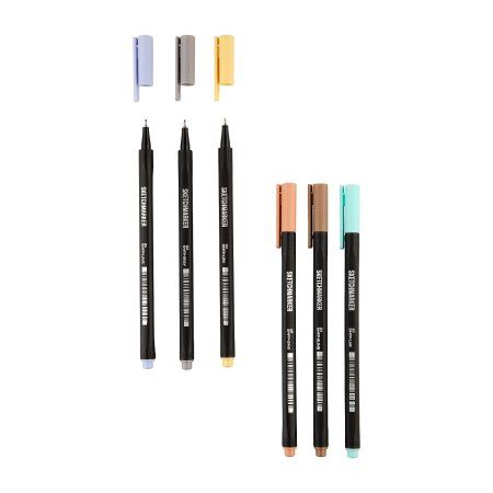 Набор цветных линеров SKETCHMARKER Artist fine pen Pastel 6 цв, в картонной упаковке MPSMFP-6set1