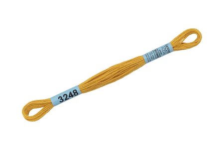 Нитки для вышивания GAMMA мулине (3173-6115) 8 м №3248 св.горчичный MG-3248