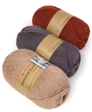 Пряжа Пехорская ПТ "Деревенская" 100% шерсть 100 г 250 м