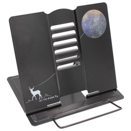 Подставка для книг ArtSpace "Планеты" регулируемый угол наклона, черная RE-297431 Подставка для книг ArtSpace "Планеты" регулируемый угол наклона, черная RE-297431