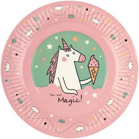 Тарелки бумажные MESHU "Unicorn" 18 см, 6 шт RE-MS_55436