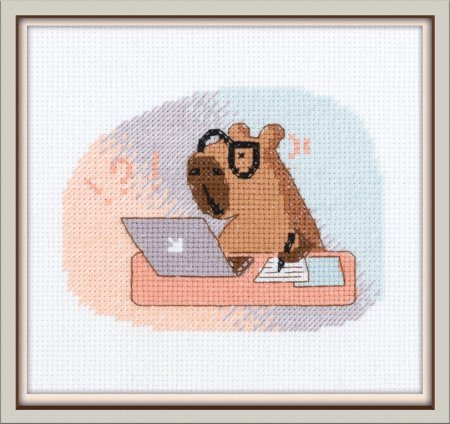 Набор для вышивания KLART "Весь в работе" 14.5 х 12 см 12-068