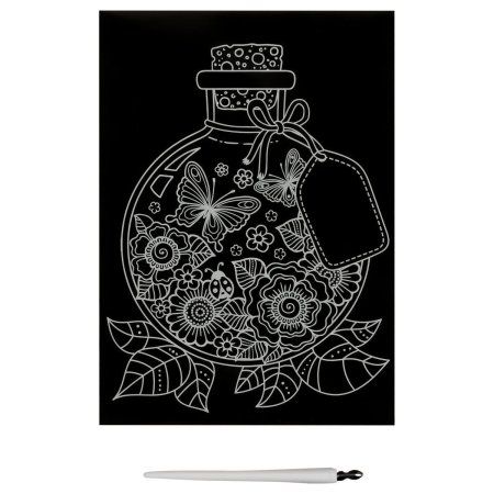 Гравюра с голографическим эффектом ТРИ СОВЫ А5 "Открытка. Бабочки" RE-GA5_49958