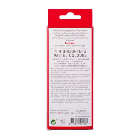 Набор текстовыделителей BRUYNZEEL 4 цвета пастельные MP60283104