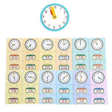 Игровой и обучающий набор "Изучаем время" пазлы, книга, часы, наклейки SIM-5309620 Игровой и обучающий набор "Изучаем время" пазлы, книга, часы, наклейки SIM-5309620