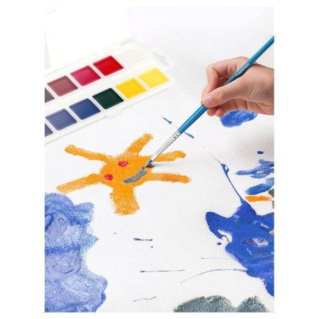 Набор кистей ГАММА "Классические" 10 шт синтетика, круглые №1, 2, 3, 5, 8, плоские №2, 4, 6, 8, 10 RE-280618.11.28