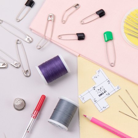 Булавки английские GAMMA с безопасн.замком 6 шт 40 мм 02 белый в блистере BUKS-006-02 BUKS-006-02