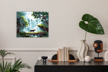 Набор для раскрашивания по номерам (холст на подрамнике) ФРЕЯ 50 х 40 см "Рассвет в джунглях" PNB/PL-341