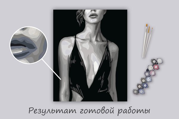 Набор для раскрашивания по номерам (холст на подрамнике) ФРЕЯ 50 х 40 см "Черно-белая тайна" PNB/PL-348