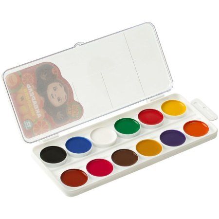 Акварель Мульти-Пульти "Чебурашка" медовая, 12 цв, без кисти, пластик, европодвес RE-АПЧБ_53006