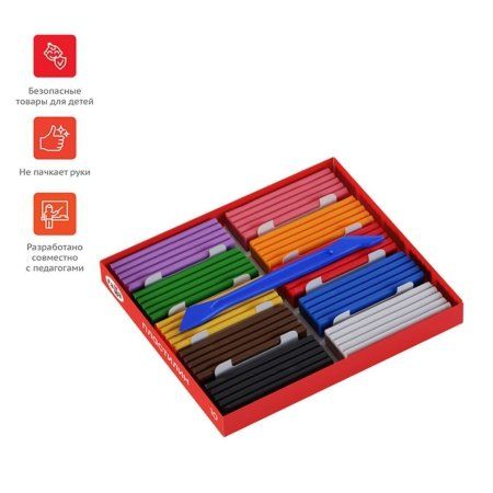 Пластилин ГАММА "Мультики" 10 цв 200 г, со стеком, картон. упаковка RE-280017 Пластилин ГАММА "Мультики" 10 цв 200 г, со стеком, картон. упаковка RE-280017