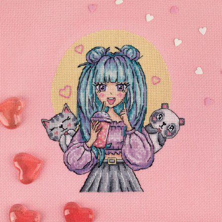 Набор для вышивания KLART "Розовое настроение" 19 х 19 см 8-557 Набор для вышивания KLART "Розовое настроение" 19 х 19 см 8-557