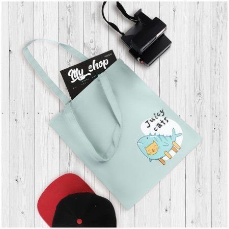 Сумка-шоппер MESHU "Cat" 33 x 40 см, канвас RE-MS_43804