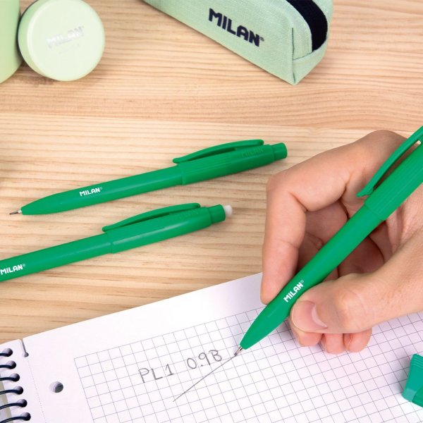 Карандаш механический MILAN PL1 0.9 мм, B с ластиком, зелёный ML-185012920