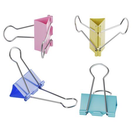 Зажимы для бумаг 19 мм Berlingo 10 шт цветные, ПВХ упак., европодвес, ассорти пастель RE-BC1019e