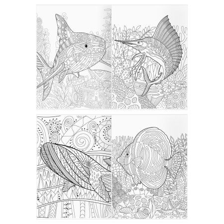 Раскраска А4 ТРИ СОВЫ "Антистресс. Подводное царство" 16 стр. RE-PА4_58090