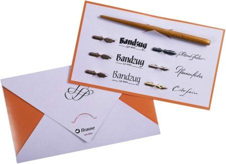 Набор для каллиграфии BRAUSE Calligraphy & Writing Set 6 перьев, деревянный держатель RH-137B