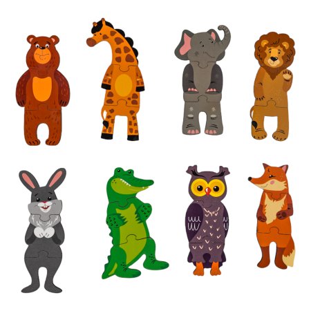 Деревянный пазл Десятое королевство "Веселый зоопарк" 24 элементов KOR-05263