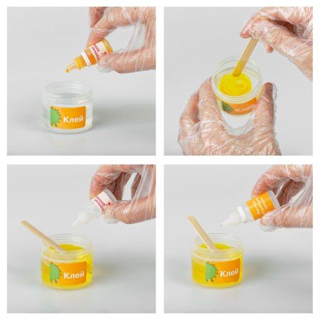 Набор для создания слайма ТРИ СОВЫ Slime party "Капибара" желтый, наполнение - фимо фигурки и блестки, аромат тропический микс, картонная коробка RE-556