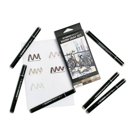 Набор маркеров SKETCHMARKER Brush Warm grey 6 шт MPSMB-6WMGR