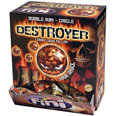 Жев.резинка "Шар-разрушитель из лавы" Кислый-ШОК с клубн.наполн. 6 г /FINI Испания/ Жев.резинка "Шар-разрушитель из лавы" Кислый-ШОК с клубн.наполн. 6 г /FINI Испания/