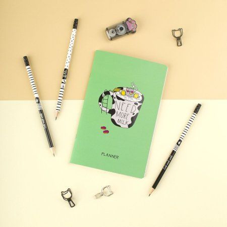 Планер недатированный 32л. 135 x 210 мм MESHU "Milk pool" на скобе, матовая ламинация, выб. лак RE-MS_53281