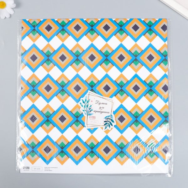 Бумага для скрапбукинга 5 л 30.5 x 32 см 180 г/м2 "Мозаика" SIM-7907949