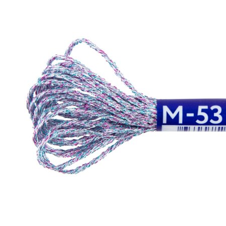 Нитки для вышивания GAMMA мулине NM металлик 6 м белый/голубой/розовый MG-NM-53