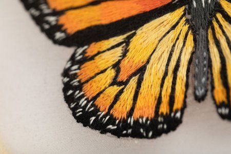 Набор для вышивания PANNA Живая картина. Бабочка. Монарх" 13 х 13 см JK-2234