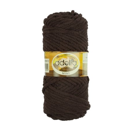 Пряжа ADELIA Mimi 100% полиэстер 1 х 100 г 80 ± 4 м №12 коричневый ADE-MIM-12