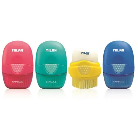 Ластик с кистью MILAN Capsule в контейнере ассорти ML-4900116