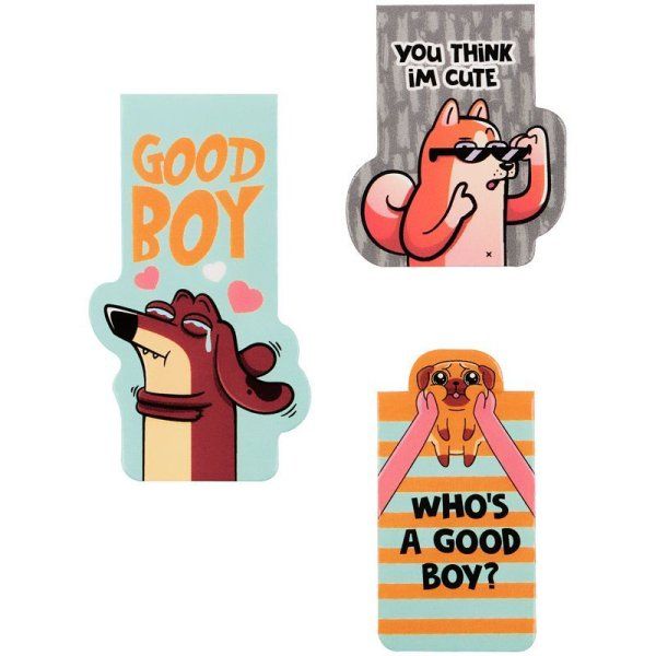 Закладки магнитные для книг 3 шт MESHU "Good boy" RE-MS_46731