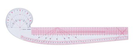 Лекало французское GAMMA толщ. 2 мм 52 х 15.5 см в пакете с картонным еврослотом LUR-04