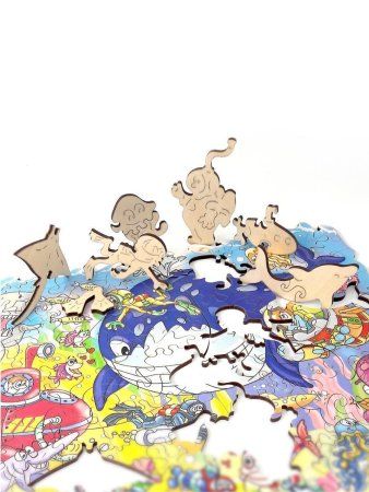 Фигурный деревянный пазл "FUN ART collection" Подводный мир MAG8372