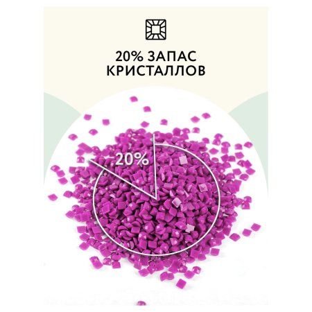 Алмазная мозаика ТРИ СОВЫ "Букет сирени" 40 x 50 см, холст на подрамнике RE-АМП4050_47605