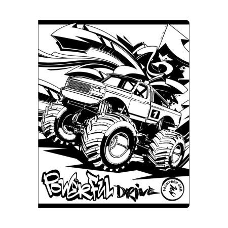 Тетрадь 48л. A5 клетка BG "Раскрась сам. Art black" RE-Т5ск48_11857