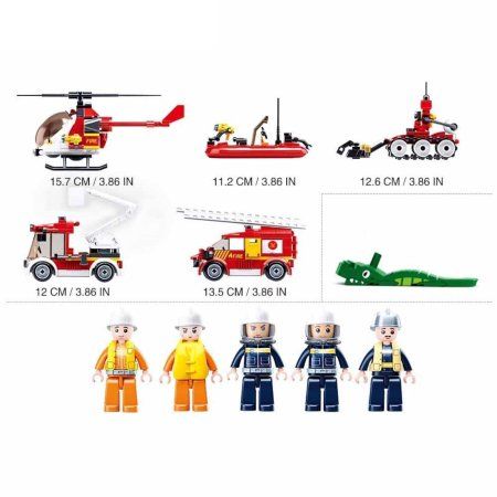 Конструктор Пожарный "Пожар на нефтебазе" 490 деталей SIM-5146991