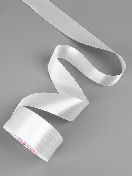 Лента атласная 40 мм x 23 ± 1 м, №01 белый SIM-1961201