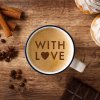 Трафарет для кофе «С любовью» 9,5 х 8,5 см SIM-5115471