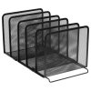 Лоток-сортер вертикальный СТАММ, металл, 5 секций, черный RE-ЛТВ-30836
