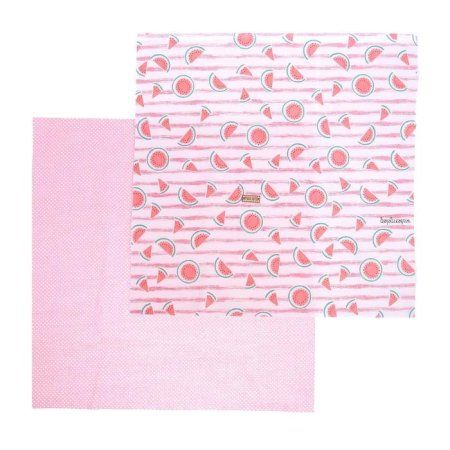 Набор тканей для пэчворка ART UZOR 50 х 50 см 2 шт «Сочный арбузик» 1872434